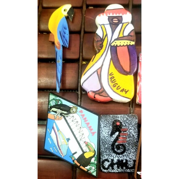 9 Vintage Refrigerator Souvenir Travel Magnets Mexico Central & South America - Picture 2 of 3